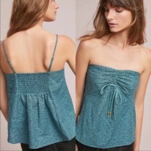 Anthro Maeve Teal Hieroglyphics Tube Top, 8